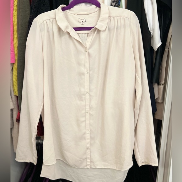 Aritzia Wilfred Silk Cream Blouse Size Small - Picture 1 of 2